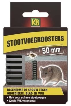 KB Stootvoegrooster RVS 50mm - 10 Stuks