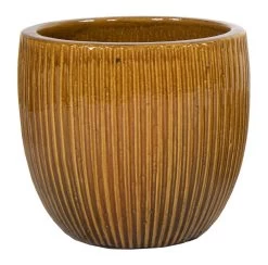 Portly Egg Rib Honey - Ø 28 X H 25 Cm