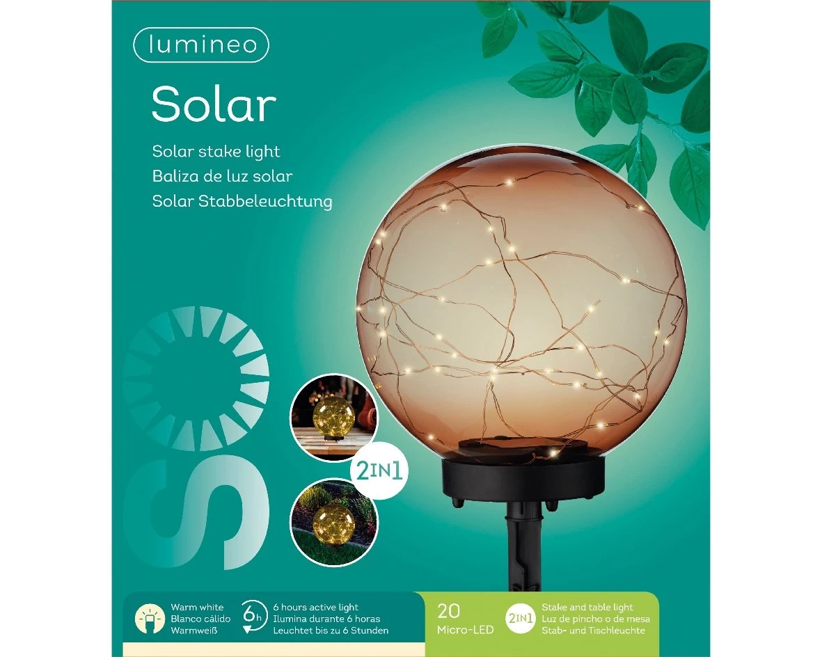 Lumineo Solar Steker Amber 6 Lumineo Solar Steker Amber - Afbeelding 4