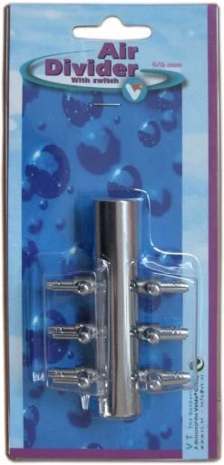 VT Air Divider With Switch 6-way 4/6 Mm
